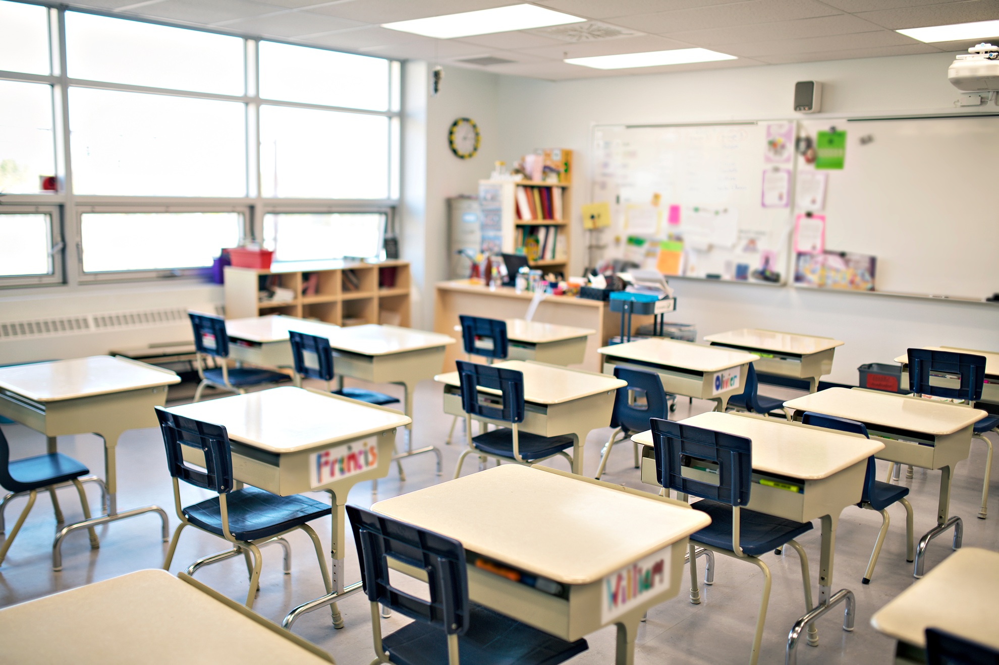 Image of a classroom of a daycare center without children and teacher